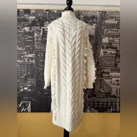 FARM Rio Fringed Cable-Knit Midi Dress - Picture 5 of 8